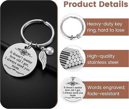 Heartfelt Mom Keychain - A Little Reminder of Love 💖 ❤️ 💕Mother's Day gifts